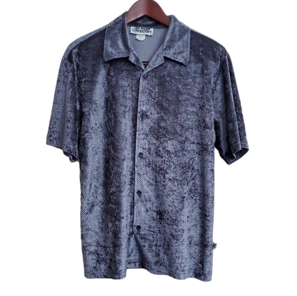 POP ICON CLOTHING Shirts Vintage Pop Icon Velvet Button Down Shirt